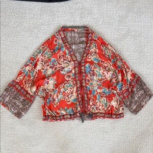 Free People Floral Women's kimono - Red and Brown